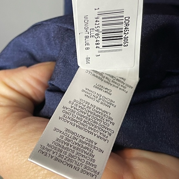 Dress the Population NWT Elle Midnight Blue Sweatheart Dress, Size Large - Picture 9 of 9